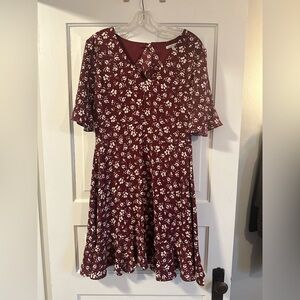 Charlotte Russe Floral Print Chiffon Dress